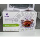 Orion Flavorwave Turbo Halogen 12L 1400W légkeveréses sütő-, főzőedény halogén fűtőszállal, 12 literes üveg tállal