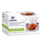 Orion Flavorwave Turbo Halogen 12L 1400W légkeveréses sütő-, főzőedény halogén fűtőszállal, 12 literes üveg tállal