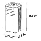 BONTOTT, Orion OMAC2016C1 WiFi SMART 9000 BTU 1010 W | 2.64 kW hűtő - fűtő mobilklíma, energiatakarékos mobil klíma, légkondicionáló és páramentesítő, fűtés funkcióval (14 napos visszavett)