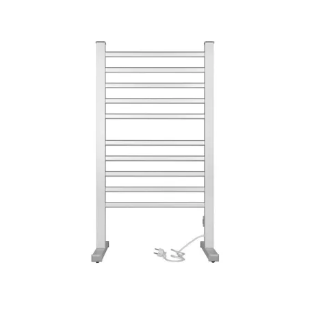 OLPE álló / fali (falra szerelhető) ezüst 150W elektromos törölközőszárító, törülközőszárító radiátor 10 rúddal 95 x 53 cm