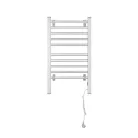 OLPE álló / fali (falra szerelhető) ezüst 150W elektromos törölközőszárító, törülközőszárító radiátor 10 rúddal 95 x 53 cm