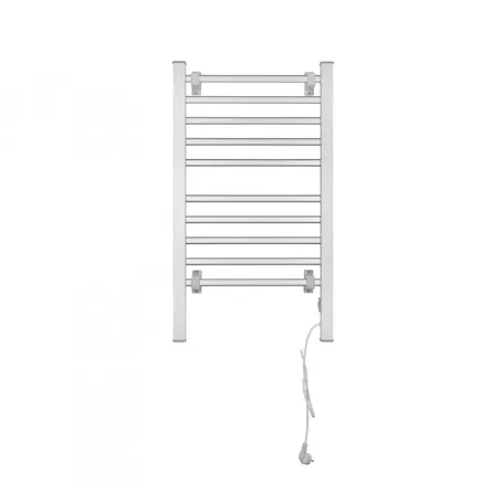 OLPE álló / fali (falra szerelhető) ezüst 150W elektromos törölközőszárító, törülközőszárító radiátor 10 rúddal 95 x 53 cm