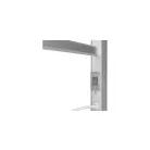 OLPE álló / fali (falra szerelhető) ezüst 150W elektromos törölközőszárító, törülközőszárító radiátor 10 rúddal 95 x 53 cm