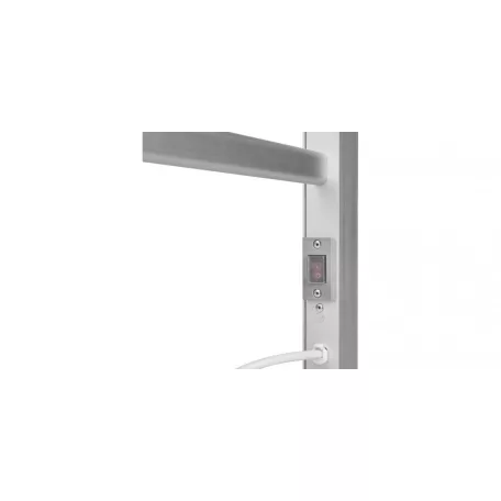 OLPE álló / fali (falra szerelhető) ezüst 150W elektromos törölközőszárító, törülközőszárító radiátor 10 rúddal 95 x 53 cm