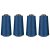 Crelando kék 4 darabos (4 x 2500 méter / 88g) 40/2 polyester overlock / interlock varró cérna szett, gyors varráshoz