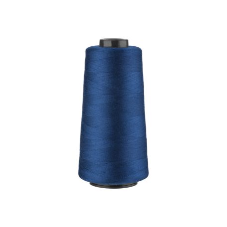 Crelando kék 2 darabos (2 x 2500 méter / 88g) 40/2 polyester overlock / interlock varró cérna szett, gyors varráshoz