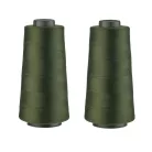 Crelando zöld 2 darabos (2 x 2500 méter / 88g) 40/2 polyester overlock varró cérna szett, gyors varráshoz