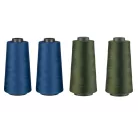 Crelando kék - zöld 4 darabos (4 x 2500 méter / 88g) 40/2 polyester overlock varró cérna szett, gyors varráshoz