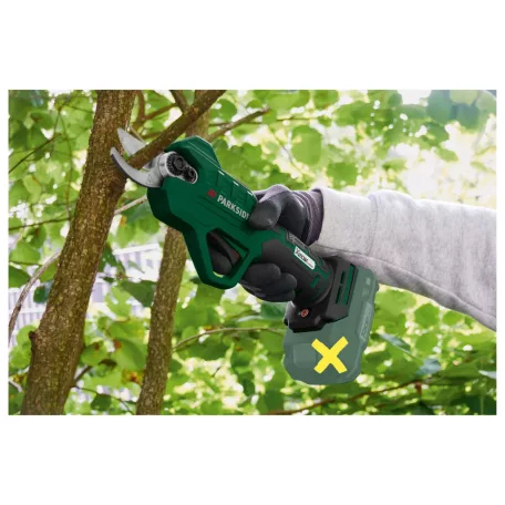 ParkSide PAAS 20-Li B1 SOLO X20V Team 20V cserélhető akkus bypass akkumulátoros ágvágó olló, metszőolló 28 mm maximális ágvastagsághoz