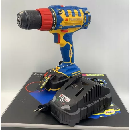 ParkSide PABS 20-Li G8 COLOR 20V 2Ah X20V limitált (jubileumi díszdobozos kiadás) akkumulátoros akkus fúró, 45 Nm csavarbehajtó akkuval és töltővel