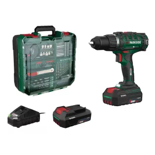   ParkSide PABS 20-Li I9 EXTRA 45 Nm fúró behajtó, X20V Mobil műhely, dupla akkus 2 x 20V 2Ah (PAPS 202 A1) 73 tartozékkal, extra kofferben