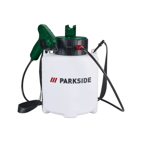 ParkSide PADS 5 A1 5 literes 4V 2000 mAh beépített akkus tisztavíz (öntöző) permetező, akkumulátoros permetezőgép (növényvédő szerekhez nem alkalmas)