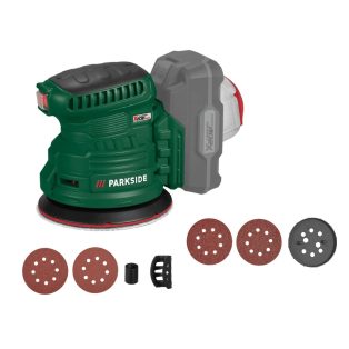   ParkSide PAEXSG 20-Li B1 SOLO X20V akkus, akkumulátoros 125 mm excenter csiszoló, fix fordulatszámú csiszológép levehető portartállyal, koffer nélkül, akku és töltő nélkül