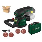 BCS ParkSide PAEXS 20-Li B2 SOLO X20V akkus, akkumulátoros 125 mm excenter csiszoló, csiszológép levehető portartállyal, kofferben, akku és töltő nélkül, kipróbált, visszavásárolt darab