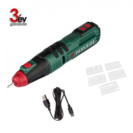 ParkSide PAGG 4 B2 akkus, 4V 1.5Ah li-ion akkumulátoros, vezeték nélküli gravírozó készlet