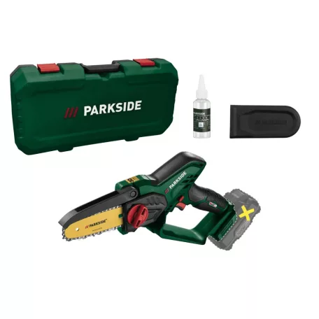 ParkSide PAGHS 20-Li A1 GOLD SOLO 177 mm 20V X20V akkus kézi fűrész, akkumulátoros mini láncfűrész, bokor- és cserjevágó, akku és töltő nélkül, tartalék lánccal, jubileumi kiadás, limitált széria