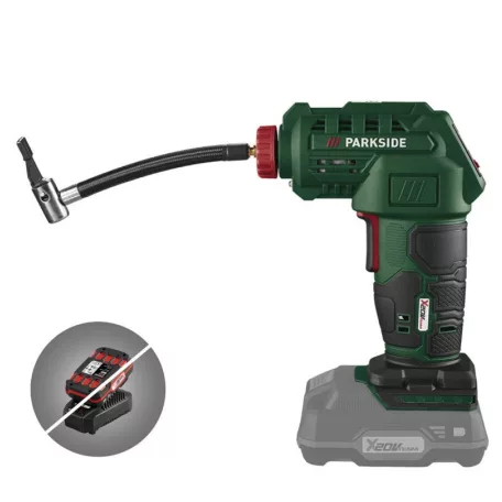 ParkSide PAK 20-Li B2 SOLO X20 akkus 20V akkumulátoros kompresszor készlet kofferben, akku és töltő nélkül