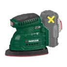 ParkSide PAMSG 20-Li B1 SOLO X20V akkus, akkumulátoros multicsiszoló, 150 x 100 mm fix fordulatszámú csiszológép levehető portartállyal, koffer nélkül, akku és töltő nélkül