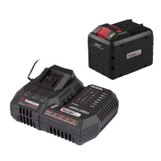   ParkSide Performance 12 Ah SMART akku és töltő SZETT PAPS 2012 A1 20V 12Ah Bluetooth Li-ion akku + PLGS 2012 A1 300W okos akkutöltő