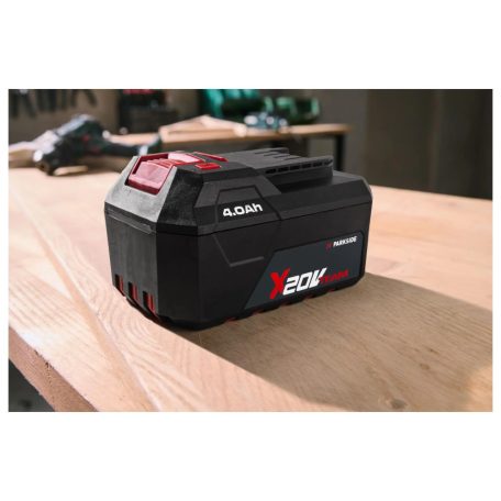 ParkSide PAP 204 A1 gyári 20V 4Ah li-ion akku, Cell Balanced X20V Team 4000 mAh li-ion akkumulátor, 80Wh