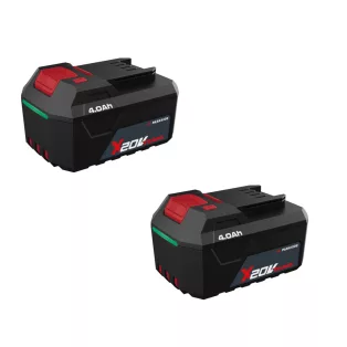   ParkSide PAP 20 A3 / B3 / PAP 204 A1 DUPLA gyári 20V 4Ah li-ion akku, Cell Balanced X20V Team 4000 mAh li-ion akkumulátor, 80Wh (2 db)