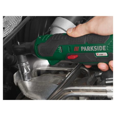 ParkSide PAR 12 B1 / B2 Akkus racsni, 12V 2Ah 54 Nm 3/8" akkumulátoros racsnis kulcs kofferben, akkuval és töltővel