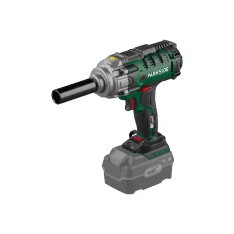 ParkSide PASSK 20-Li C4 SOLO X20V 400Nm akkus ütvecsavarozó, akkumulátoros kerékkulcs kofferben, 4 db CR-V dugókulccsal, akku és töltő NÉLKÜL