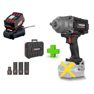   ParkSide Performance PASSP 20-Li C4 BASIC Brushless 1356 Nm akkumulátoros ütvecsavarozó, akkus kerékkulcs CR-MO dugókulcsokkal, 20V 4 Ah akkuval és töltővel