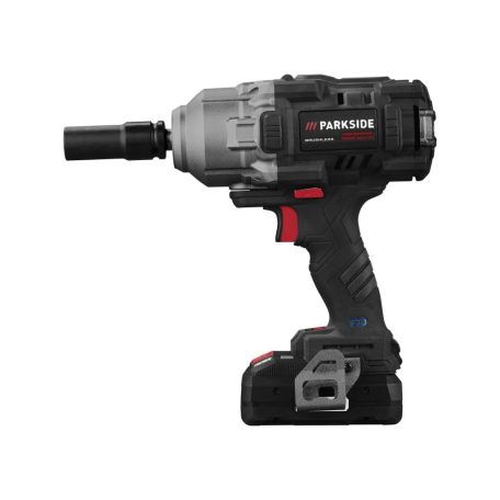 ParkSide Performance PASSP 20-Li C4 ECO Brushless 1356 Nm akkumulátoros ütvecsavarozó, akkus kerékkulcs CR-MO dugókulcsokkal, PAPS 204 A1 20V 4Ah SMART akkuval és PLG 20 C3 gyorstöltővel