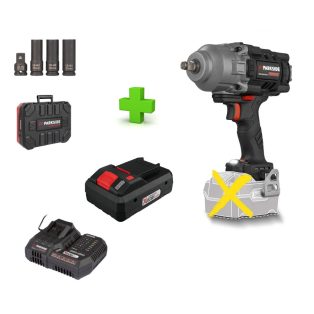   ParkSide Performance PASSP 20-Li C4 SMART-4 Brushless 1898 Nm / 1356 Nm X20 akkumulátoros ütvecsavarozó, akkus kerékkulcs CR-MO dugókulcsokkal, 20V 4Ah Smart akkuval és töltővel