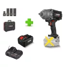 ParkSide Performance PASSP 20-Li C4 SMART-8 Brushless 1898 Nm / 1356 Nm X20 akkumulátoros ütvecsavarozó, akkus kerékkulcs CR-MO dugókulcsokkal, 20V 8Ah Smart akkuval és töltővel