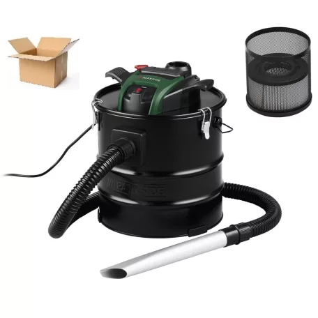 BONTOTT, kipróbált ParkSide PAS 1200 F5 / PAS 18 F5 inox nemesacél 1200W 18L hamuporszívó, kandalló porszívó (zöld - fekete motorral)