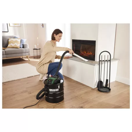 ParkSide PAS 1200 F5 / PAS 18 F5 inox nemesacél 1200W 18L hamuporszívó, kandalló porszívó (zöld - fekete motorral)