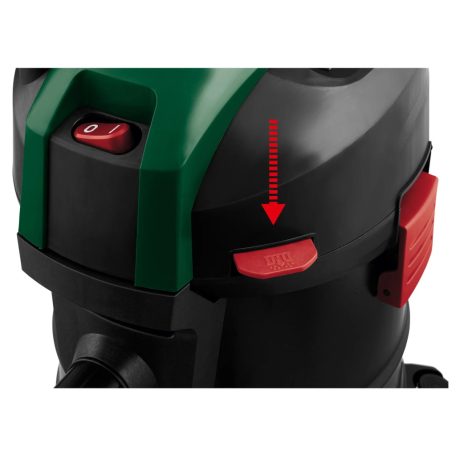 ParkSide PAS 20 A1 fekete, acél 1000W 17 kPa 20L hamuporszívó, kandalló porszívó teleszkópos fém csővel és padlókefével, szűrőtisztító (rázó) funkcióval