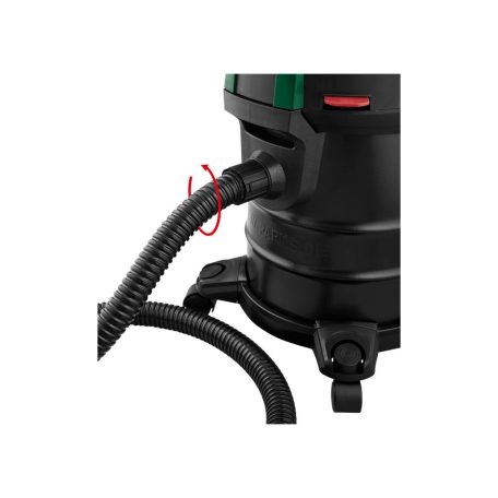 ParkSide PAS 20 A1 fekete, acél 1000W 17 kPa 20L hamuporszívó, kandalló porszívó teleszkópos fém csővel és padlókefével, szűrőtisztító (rázó) funkcióval