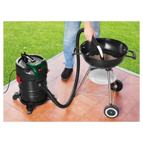 ParkSide PAS 20 A1 fekete, acél 1000W 17 kPa 20L hamuporszívó, kandalló porszívó teleszkópos fém csővel és padlókefével, szűrőtisztító (rázó) funkcióval