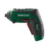   ParkSide PAS D7 mini 4V 1.5Ah 10Nm akkus csavarozó cserélhető fejekkel (nyomaték-, excenter-, sarok-, vágófej) + 28 bittel, kofferben