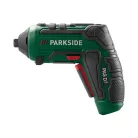 ParkSide PAS D7 mini 4V 1.5Ah 10Nm akkus csavarozó cserélhető fejekkel (nyomaték-, excenter-, sarok-, vágófej) + 28 bittel, kofferben