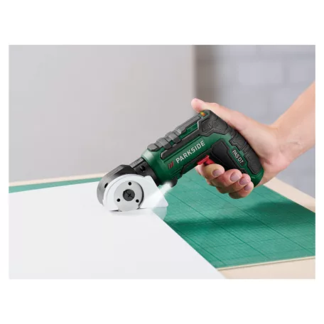 ParkSide PAS D7 mini 4V 1.5Ah 10Nm akkus csavarozó cserélhető fejekkel (nyomaték-, excenter-, sarok-, vágófej) + 28 bittel, kofferben