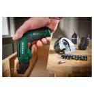 ParkSide PAS D7 mini 4V 1.5Ah 10Nm akkus csavarozó cserélhető fejekkel (nyomaték-, excenter-, sarok-, vágófej) + 28 bittel, kofferben