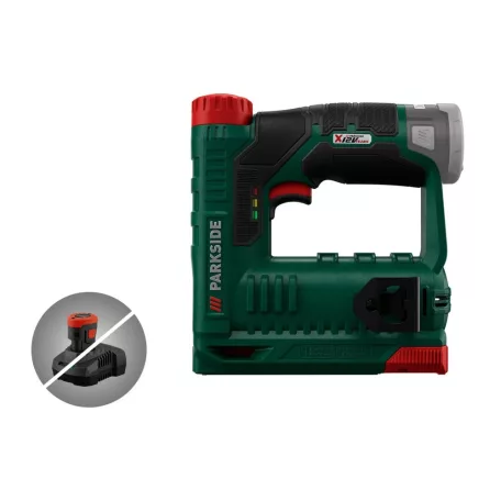 ParkSide PAT 12 B2 SOLO X12 12V akkus elektromos tűzőgép és szögbelövő, akku és töltő nélkül, kofferben