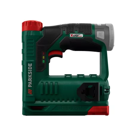 ParkSide PAT 12 B2 SOLO X12 12V akkus elektromos tűzőgép és szögbelövő, akku és töltő nélkül, kofferben