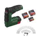 ParkSide PAT 4 D6 XL Li-ion 4V 2Ah (2000 mAh) akkus, akkumulátoros tűzőgép és szögbelövő 14500 tartozék szeggel és kapoccsal