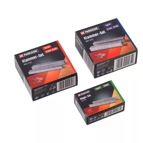ParkSide PAT 4 D6 XL Li-ion 4V 2Ah (2000 mAh) akkus, akkumulátoros tűzőgép és szögbelövő 14500 tartozék szeggel és kapoccsal