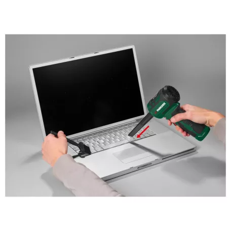 ParkSide PAUKGB A1 12V 2000 mAh beépített akkus kézi porszívó, légfúvó, szívás és fújás funkcióval 3 sebességfokozattal, HEPA filterrel
