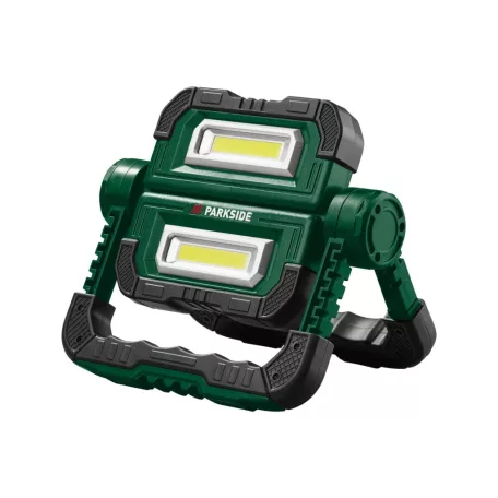 ParkSide PBBK 4 B1 4 x 1.5V elemes LED reflektor, fényvető, mágneses munkalámpa 2 db COB LED-el 700 lm 6500K, alkáli elemekkel
