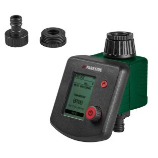   ParkSide PBCM B1 digitális öntözésidőzítő, öntözőóra, öntözésvezérlő automata, öntözőkomputer 10 független ütemezéssel 1" vagy 3/4" csapokhoz