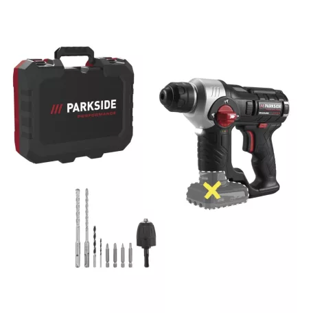 ParkSide Performance PBHAP 12 B1 SOLO X12V 12V 1.1J Brushless, akkus SDS+ tokmányos ütvefúró, fúrókalapács akku és töltő nélkül