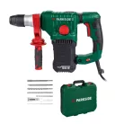 ParkSide PBH 1550 C1 1550W 5J SDS Plus ütvefúró, bontó- és vésőkalapács, fúrókalapács 5 fúrószárral, kofferben