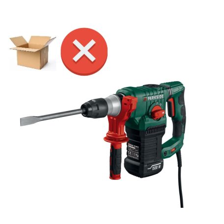 BONTOTT, HIBÁS ParkSide PBH 1550 B2 1550W 5J SDS Plus bontó- és vésőkalapács, tartozékok és koffer nélkül, széthullott tokmánnyal